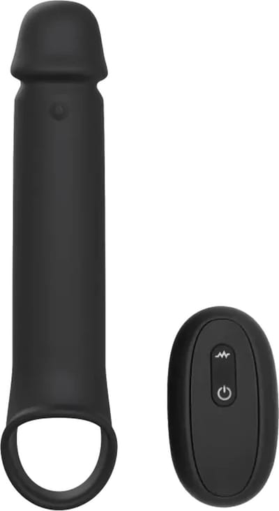 Lusty Toys ® Zwarte Silliconen Penissleeve Met Afstandsbedienig