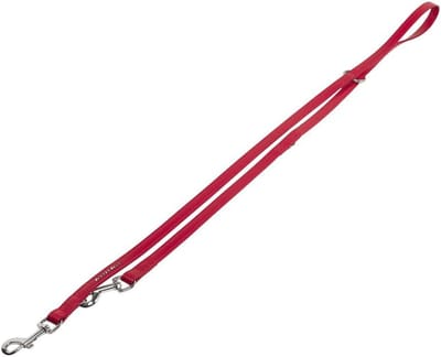 Luxe Hondenriem Ergsteld van Kunstleer met Kristallen - Rood 200 cm