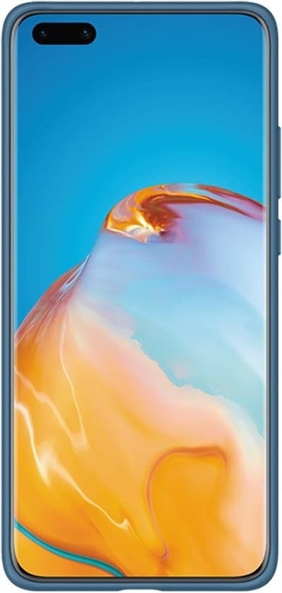 Hoesje Geschikt voor Huawei P40 Hoesje - Fluweelzachte Microvezel Siliconen Back Cover – Donkerblauw