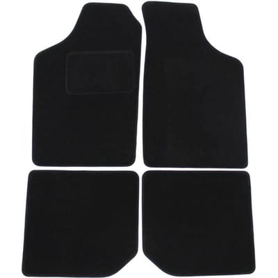 Vloermatten - VW Polo 1990-1994 - Zwart velours - Antislip - Versterkt onder de pedalen