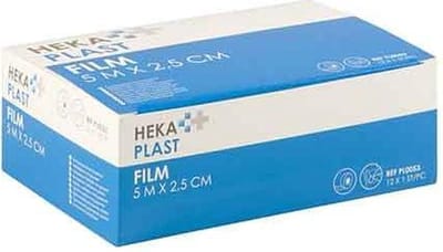 Hekafilm Non-woven hechtpleister 5m x 2.5cm (12st)