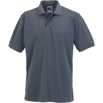 Russell Heren Polycotton Pique Slijtvast Poloshirt (Konvooi Grijs)