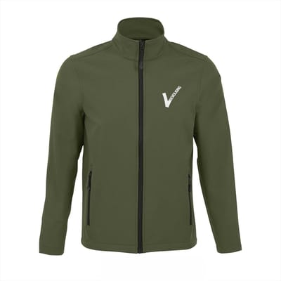 Security Softshell Jas met Beveiliging Logo – Waterafstotend – 2-Laags – Zonder Capuchon - Army - L