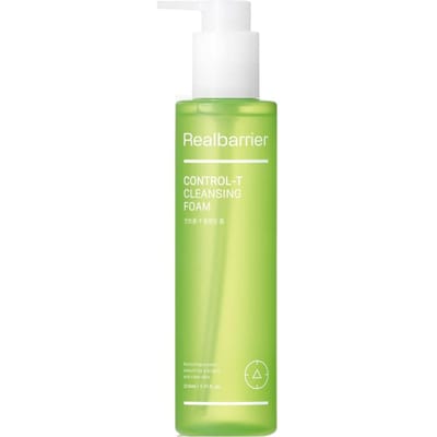 Real Barrier Control-T Reinigingsschuim 200ml - Diepe Poriënreiniging & Oliecontrole voor Gevoelige Huid met Neiging tot Acne