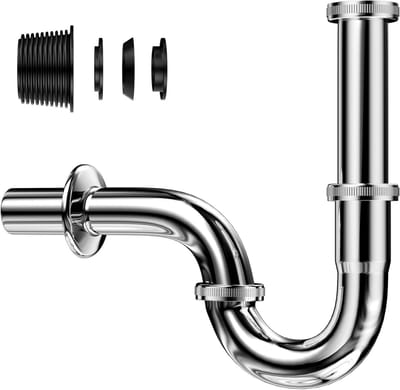 Badkamer Afvoer - Wastafel Riool - Water Afvoeren - Eenvoudige Installatie - 27 cm - Chroom