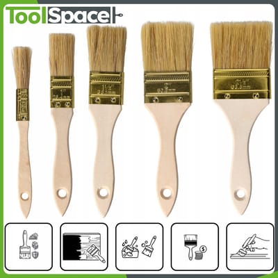 ToolSpace - Universele Verfkwastenset | 10-delige Set Platte Kwasten
