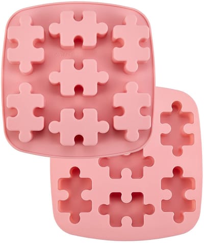 Dailygoods- Siliconen Mallen - 2 Stuks Puzzel Hars - Chocolade Mould - DIY Cake Decoratie - Snoep/Sieraden Maken - Food Grade Materiaal - Bakvorm