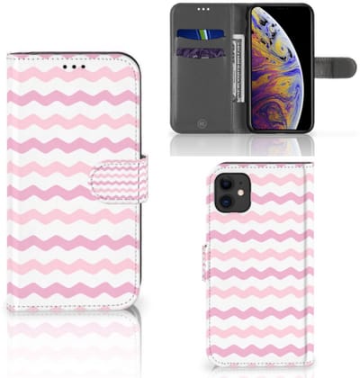 Apple iPhone 11 Telefoon Hoesje Waves Roze