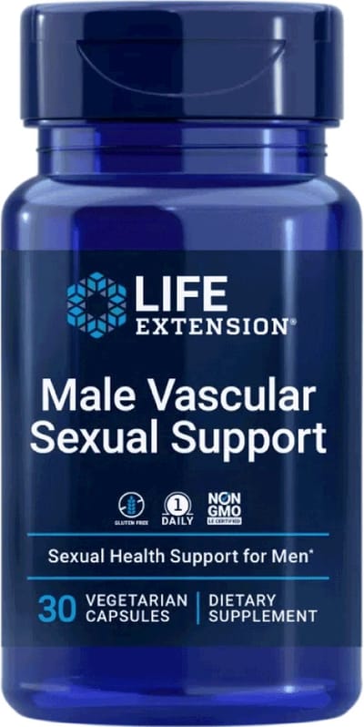 Life Extension - Male Vascular Sexual Support - 30 Capsules - 100 mg - KaempMax™ zwarte gember - Voedingssupplementen