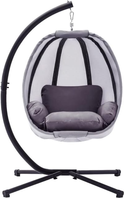 Hangstoel Cocoon - Egg Hangstoel – Hang Stoel Met Standaard – Egg Chair Inclusief Kussens – Voor Binnen Of Buiten – Hangstoelen - Gewicht tot 150 Kg