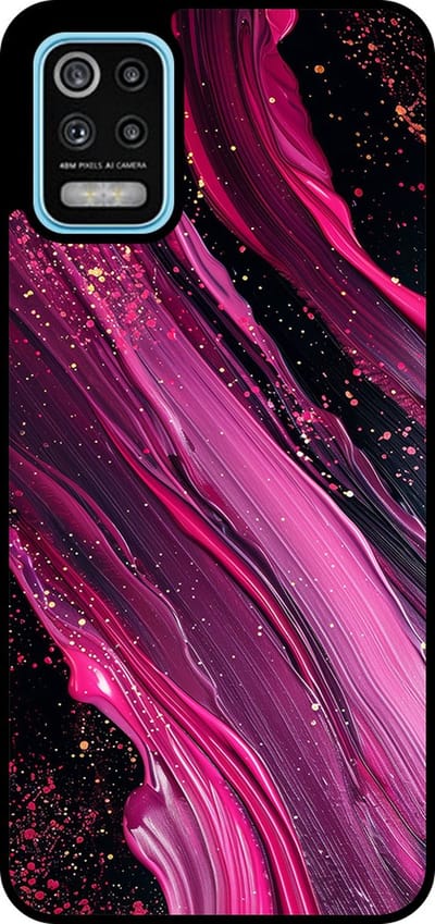Smartphonica Telefoonhoesje Geschikt voor LG K52 / K62 met marmer opdruk - TPU backcover case marble design - Paars Roze geschikt voor LG K52;LG K62