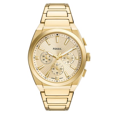 Fossil EVERETT Heren Horloge 44 mm - Goudkleurig