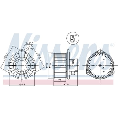 Interieurventilator NISSENS 87531
