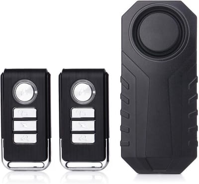 Draadloos Fietsalarm en Motorlock met Veiligheidssensor - Waterdicht, 113dB Geluid, 7 Niveaus Gevoeligheid en 2 Afstandsbedieningen voor Fiets, Scooter en Auto