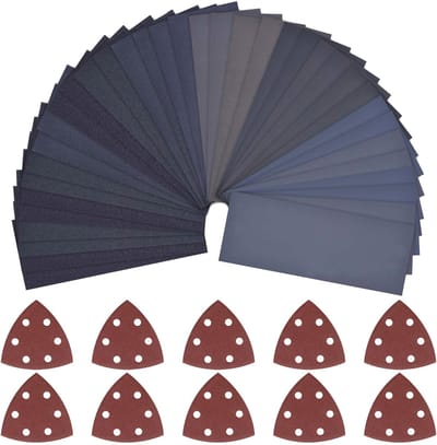 Dailygoods- Schuurpapierset 46 Stuks - Korrel 400/3000 - Nat/Droog - Voor Auto/Hout/Metaal - Flexibel/Meer kleuren - Afmetingen 23 x 9,3 cm - Schuurpapier