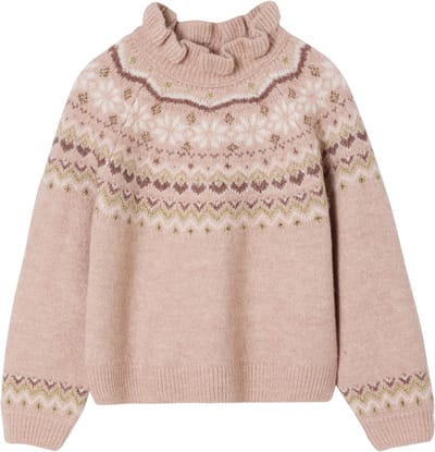 Vertbaudet Jacquard trui met glinsterende details voor meisjes