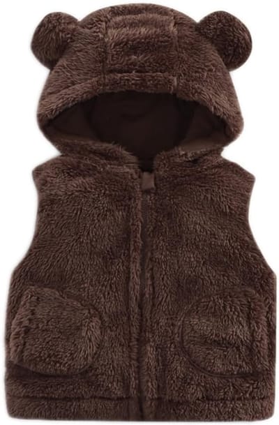 Winter Fluffy Kinder Vest voor Meisjes en Jongens - Mouwloos Hooded Jacket voor Koude Dagen