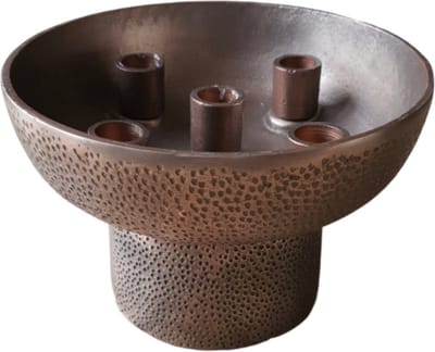 Casa Vivante Dakota Kandelaar - H14 x Ø21 cm - Aluminium - Antiek Koper