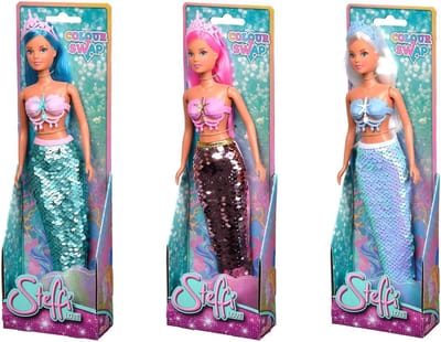 Zeemeermin Pop - Magische Speelfiguur - Fantasie Spelen - Pailletten Swap Effect - 29 cm Grootte - Diverse Kleuren