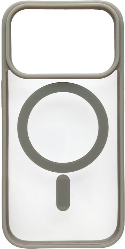 Hoesje Geschikt voor Apple iPhone 17 Pro - Grijs - Casemania Magnetisch Bumper Back Cover Geschikt voor MagSafe - Zachte TPU Rand en Krasbestendige Transparante Achterkant Back Cover