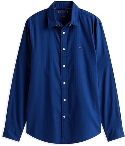 Tommy Hilfiger Overhemd Dobby Structure Rf S - Fashion Wear - Volwassen