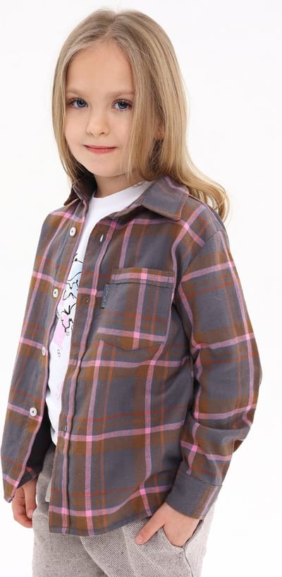 RobyKris Kids Overhemd - Lange mouw - Flanel - Maat 104-110