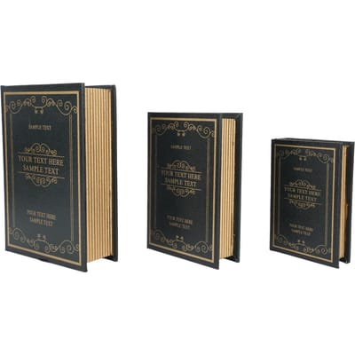 Decoratieve Vintage Boekvormige Opbergdoos voor Snuisterijen Decoratieve Boekdozen voor Kantoor Model Foto donkergroene kleur