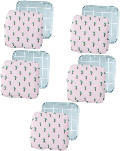 Maandverband Opbergtasjes - Periode Zakjes - Privacy Beschermen - Ritssluiting Ontwerp - 10 Stuks - Diverse Kleuren