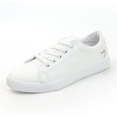 Chaussures décontractées blanches pour femmes, baskets respirantes d'été, chaussures de marche en plein air pour filles, chaussures plates antidérapantes à la mode pour étudiants, école, quotidien 37 argenté