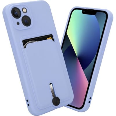 Coverzs telefoonhoesje geschikt voor Apple iPhone Xr hoesje - telefoonhoesje met pasjeshouder met schuifknop - strak design - optimale bescherming - paars