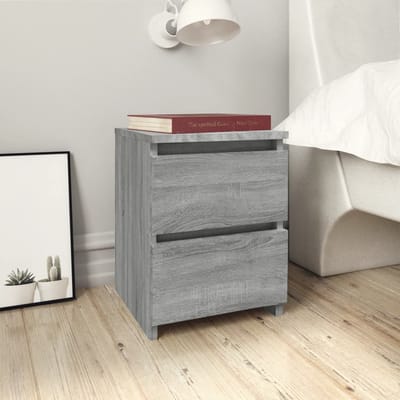 vidaXL - Nachtkastjes - 2 - stuks - Grijs - Sonoma - 30x30x40 - cm - Engineered - Wood
