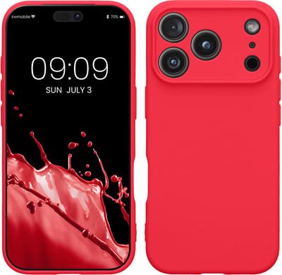 kwmobile telefoonhoesje geschikt voor Apple iPhone 18 Pro / iPhone 17 Pro - Hoesje voor smartphone - Precisie camera uitsnede - In neon roze