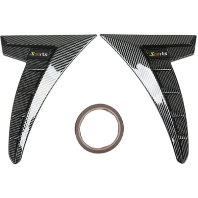 Set Zijluchtrooster Sierlijst Sport Stijl TPU Hoge Taaiheid Universeel Zijluchtuitlaat Frame voor Auto