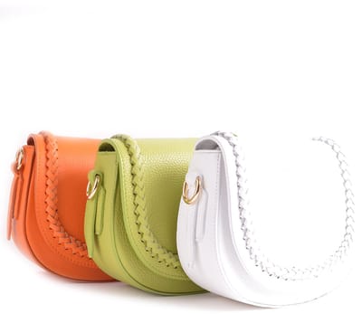Giuliano lederen schoudertas Belle - Dames - Made in Italy - Appel groen