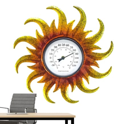 Buitenthermometer Hygrometer - Klimaat Monitor - Tuin Weer - Analoge Weergave - 40x40cm