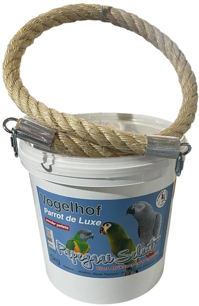 papegaai select 5 kg zonder pellets en sisal touw 1 meter 25 mm dikte