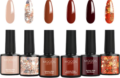 Moods Gellac 6-delige Set - Gellak Starterspakket - Gel Nagellak - 8ML - Autumn Glow - Gellac - Nagels - Chique Kleuren