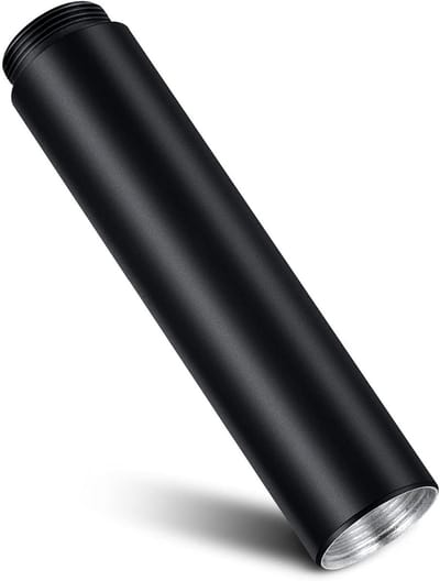 Microfoonstandaard verlengstuk 5/8" vrouwelijk naar 5/8" mannelijk voor desk stands - 8 cm, zwart, metaal, lichtgewicht