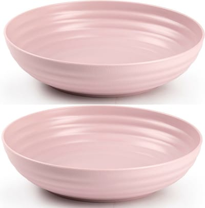 Plasticforte - Kommetjes/Schaaltjes - 8x - kunststof - D22 x 5.5 cm - oudroze