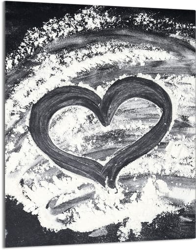 TMK ArtDeko Serie - Snijplank van Glas - 40x52 cm - Hartmotief