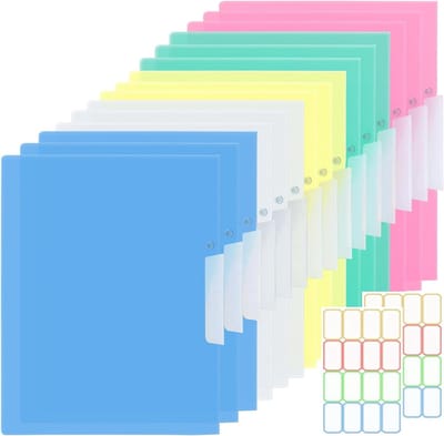 Allecta - Snelhechtmappen A4 plastic klemhechtmappen - 15 stuks - Ordnerbescherming - School en kantoor