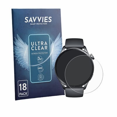 Savvies - Screenprotector voor Xiaomi Watch S5 - Folie Beschermfolie transparant 18 Stuks