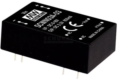 MEAN WELL SCWN03C-15 DC/DC-convertermodule 200 mA 3 W Aantal uitgangen: 1 x Inhoud 1 stuk(s)