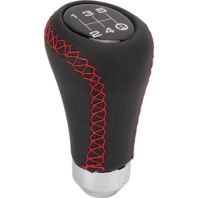 Versnellingspookknop met 3 Adapters 5 Versnellingen ABS Kunstleer Universele Versnellingspookknop voor Auto black