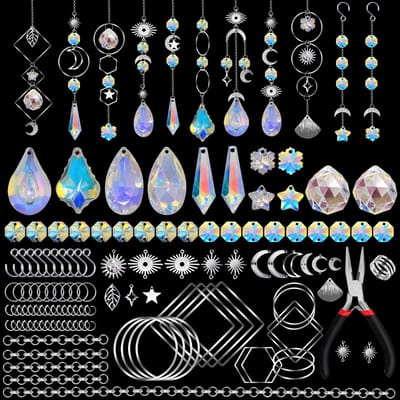 Dailygoody - Zonnevanger - DIY kristallen set - 200 stuks - Meerkleurig - Versieringsfunctie - Creatief en veelzijdig - Geschikt voor elke ruimte