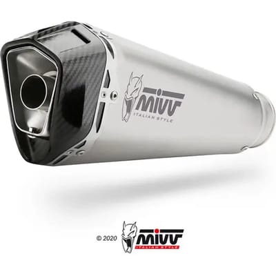 Geluiddemper van geborsteld roestvrij staal/koolstof Mivv Delta Race - Kawasaki Ninja 1000 Sx