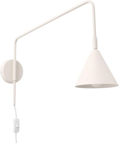 Moderne Wandlamp Staal Beige met Flexibele Arm - E14 Fitting - Geschikt voor Woonkamer of Slaapkamer