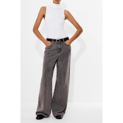 French Connection Dallas Denim Straight Leg Jean Brown Brown Maat: 18 | Straight Jeans Outlet | Dames | Bruin