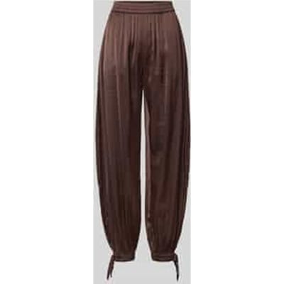 Loose fit stoffen broek van satijn met viscose