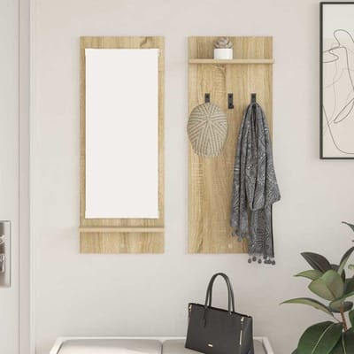vidaXL - Wandgemonteerde - kapstok - Muurmontage - Sonoma - Eik - 70 - x - 10 - x - 90 - cm